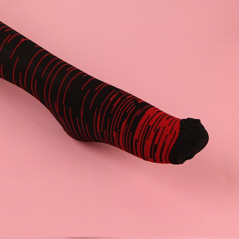 NOIAFZY 6-Pack Unisex Sports Compression Socks - 75% Polyester 25% Elastane Long Tube Socks for Fitness, Running, Cycling - Image 5